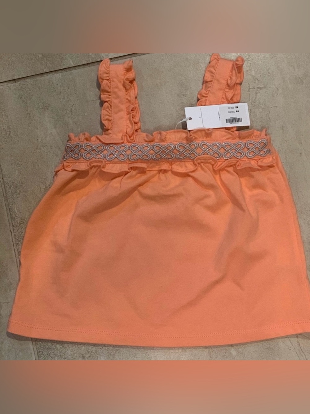 Janie and Jack Ruffle Metallic Trim Top - Picture 5 of 10
